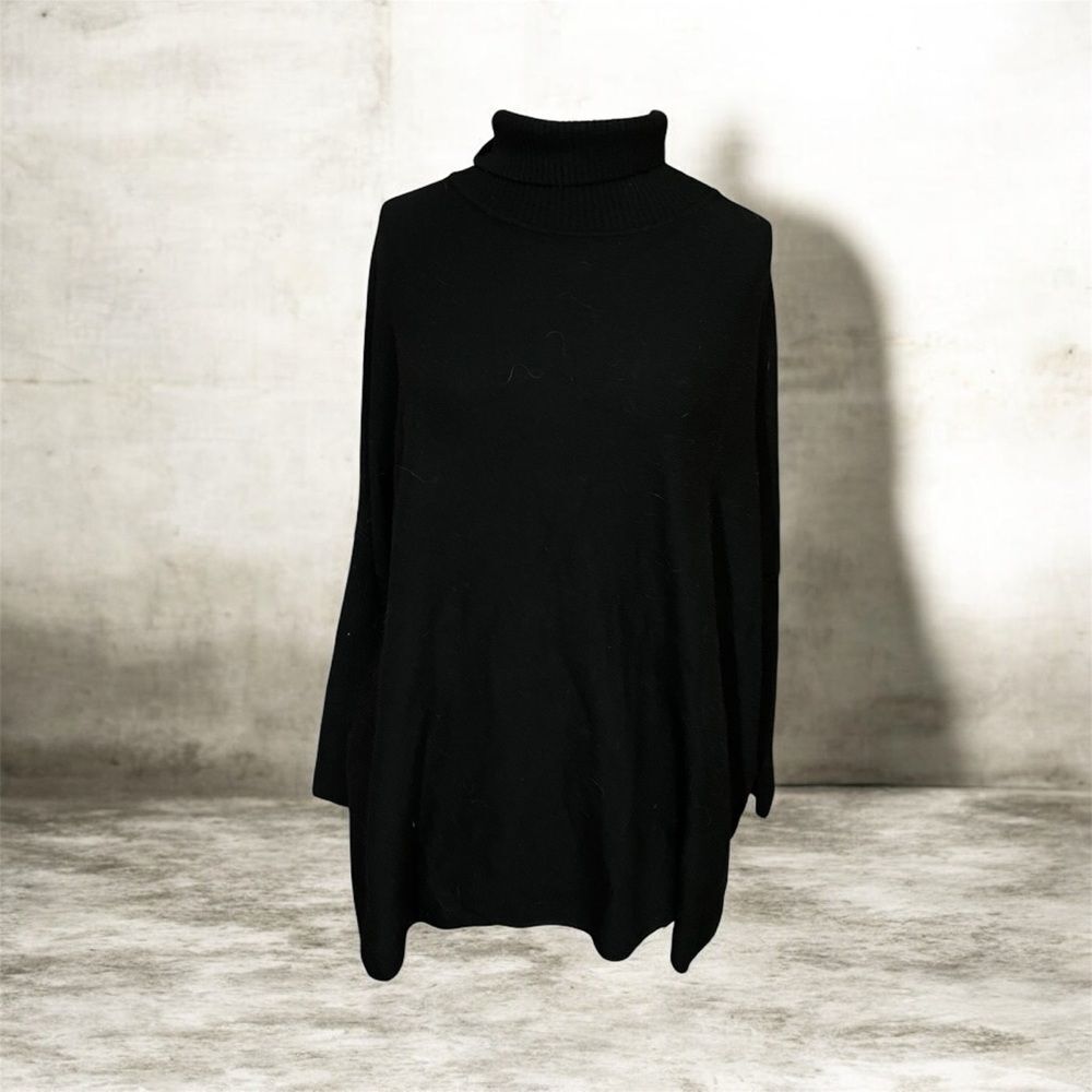 Jos. A. Bank Oversized Black Turtleneck Sweater